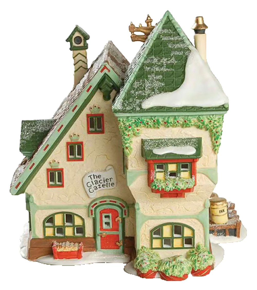 Dept 56 North Pole Series The Glacier Gazette #56394 w/ box NO Light